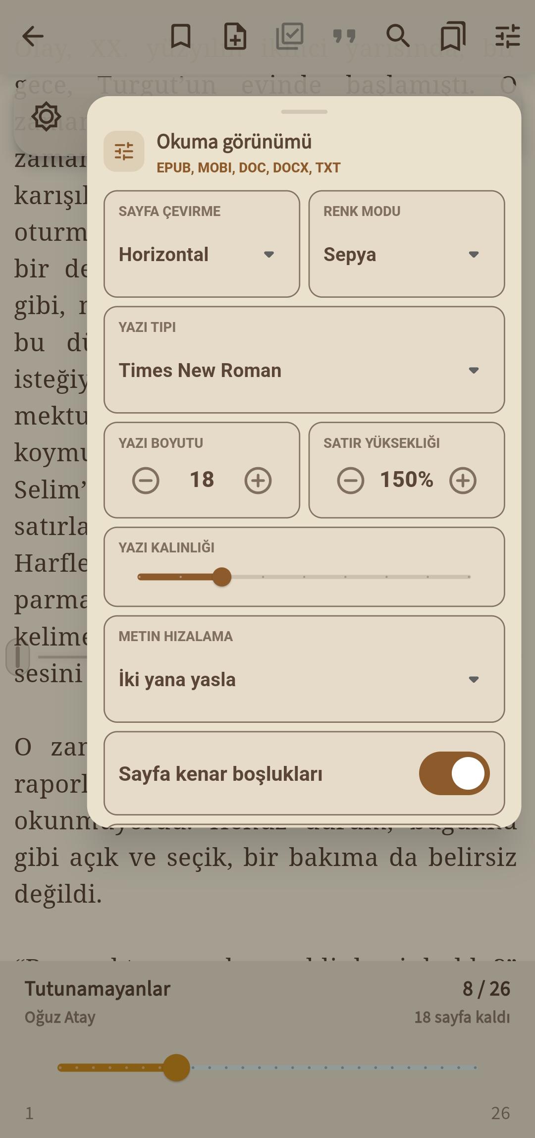 Tema seçenekleri